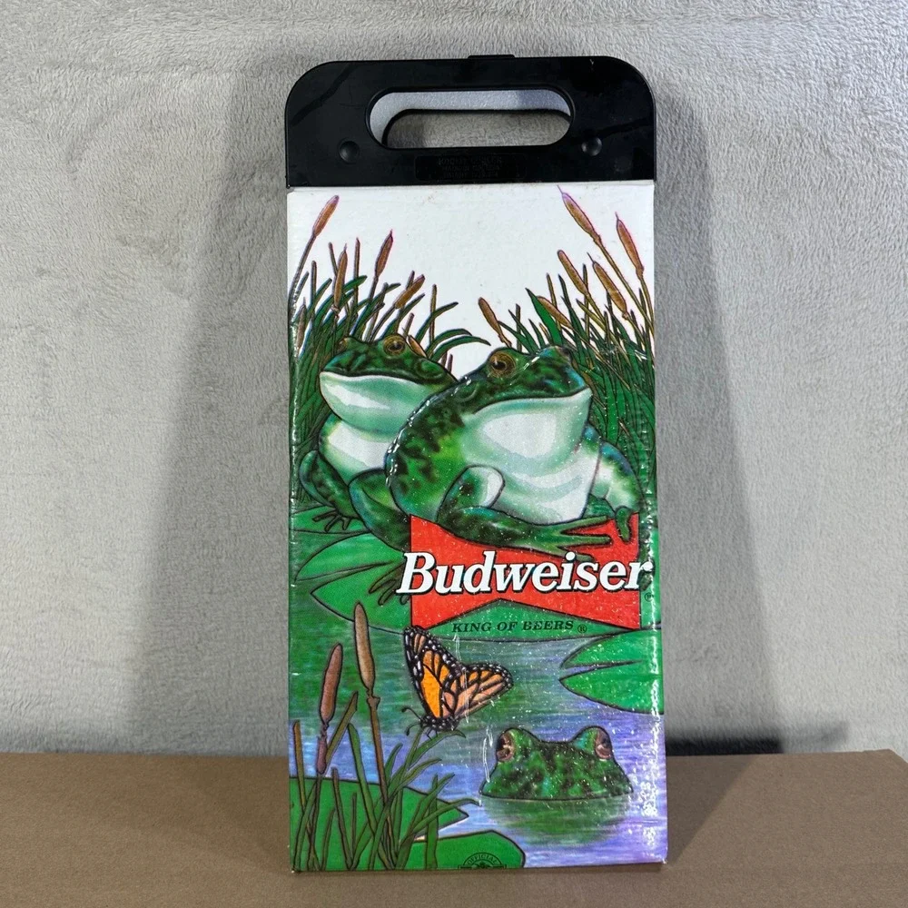 Budweiser Koolit Cooler Bag Vintage 90s Bud Frogs Beer Advertising